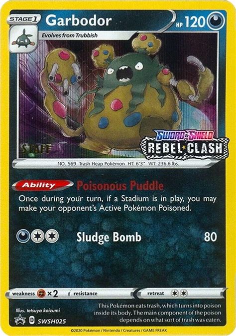 Garbodor SWSH025 Prerelease Staff SWSH Sword Shield Promo