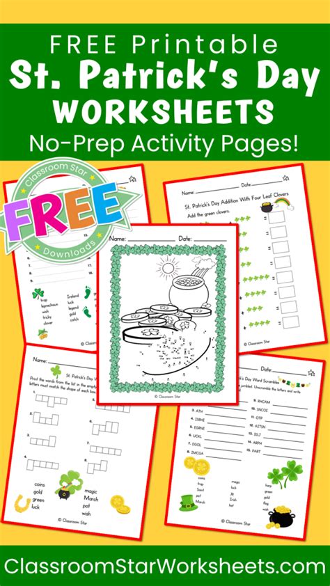 St Patrick S Day Worksheets Classroom Star Worksheets