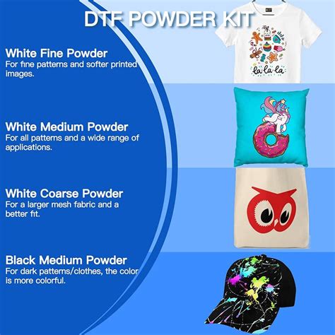 Yamation DTF Powder Kit DTF Adhesive Powder Include Fine Medium Coarse