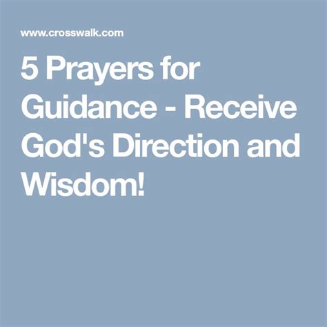 5 Prayers For Guidance Receive Gods Direction And Wisdom