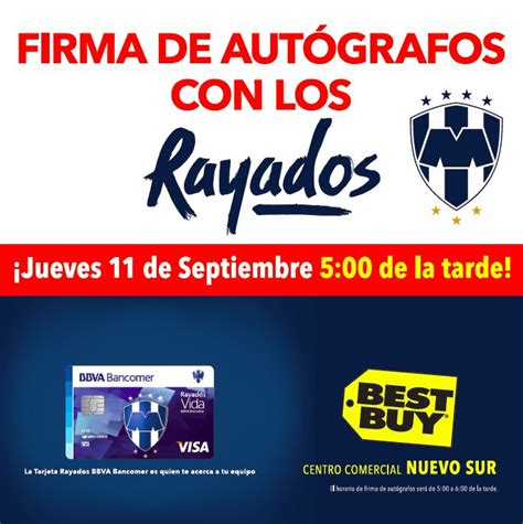 El Club de Futbol Monterrey te invita a la firma de autógrafos Rayados