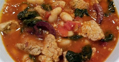 Fleur De Lolly Greek Pork And Spinach Stew With Beans And Olives