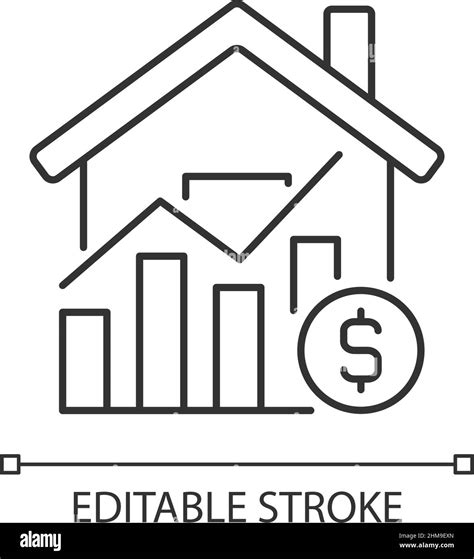 House Market Prices Linear Icon Stock Vector Image And Art Alamy