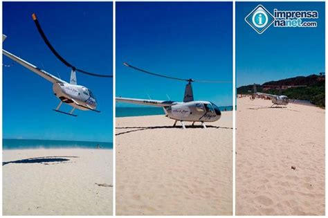 Helic Ptero Faz Pouso De Emerg Ncia Na Praia De Pitinga No Arraial Dajuda