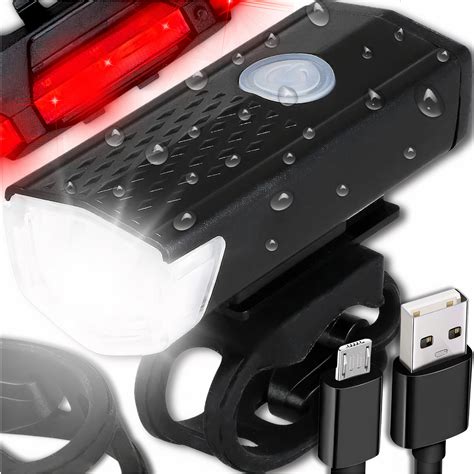 Lampka Rowerowa Led Na Rower Kierownic Mocna Akumulatorowa Usb Ty