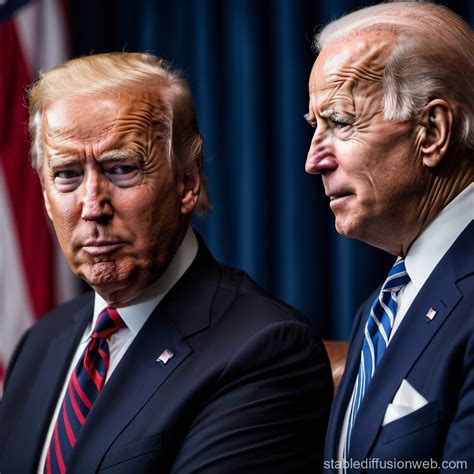 Donald Trump And Joe Biden Dressed Holding Gay Pride Flags And Kissing