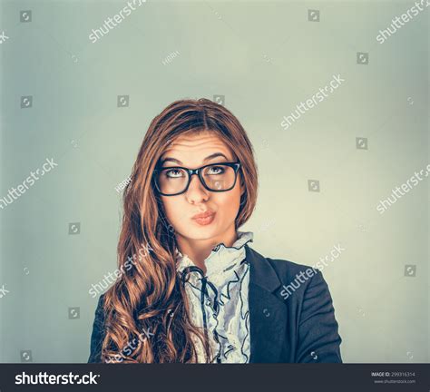 Portrait Closeup Funny Confused Skeptical Woman Girl Female Thinking