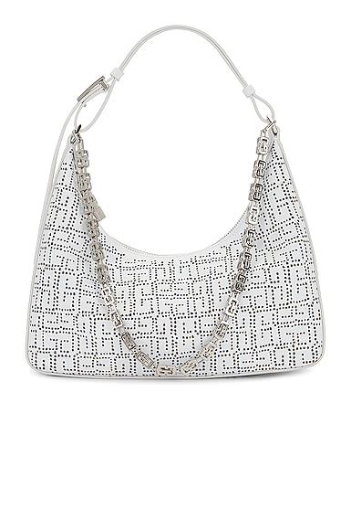 Givenchy Small Moon Cut Out Hobo Bag In Ivory FWRD