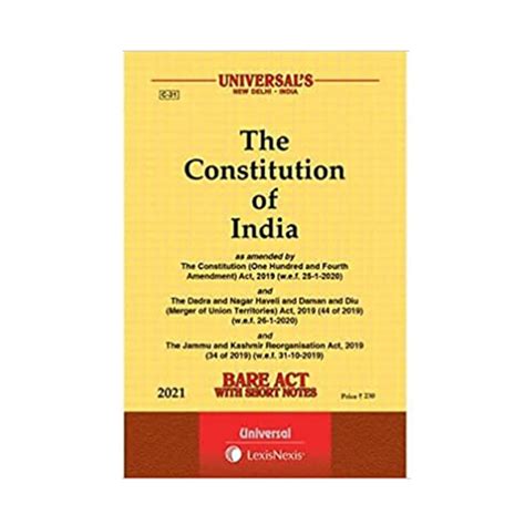 Buy Constitution Of India Bare Act With Short Notes Handbook In