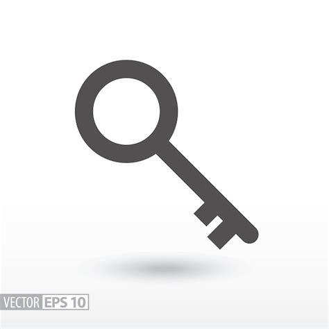 premium vector key flat icon
