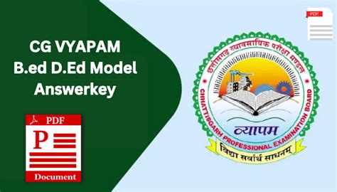 Cg Vyapam Pre Bed Deled Model Answer Cg College Info