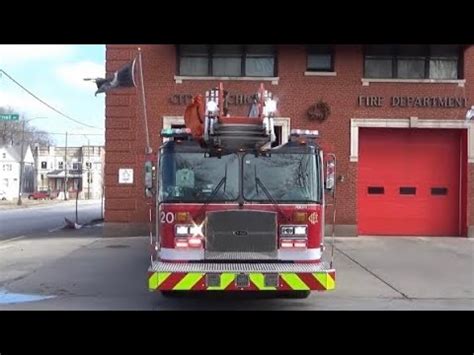 AIRHORN Chicago Fire Department Truck 20 Responding YouTube