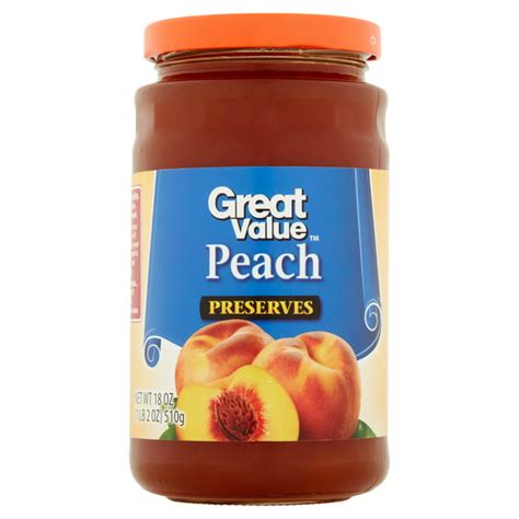 Great Value Peach Preserves 18 Oz