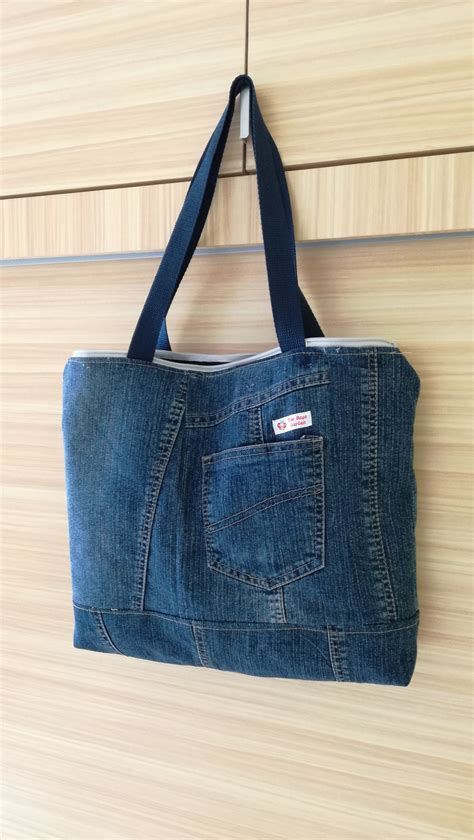 Jh Upcycled Jean Shopping Bag The Bags Garden