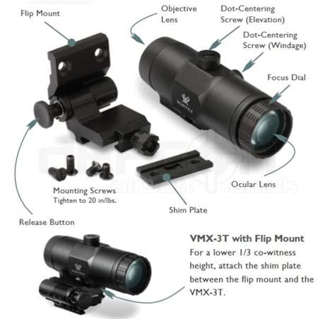 Vortex Vmx 3t Magnifier With Flip Mount Defcon Airsoft