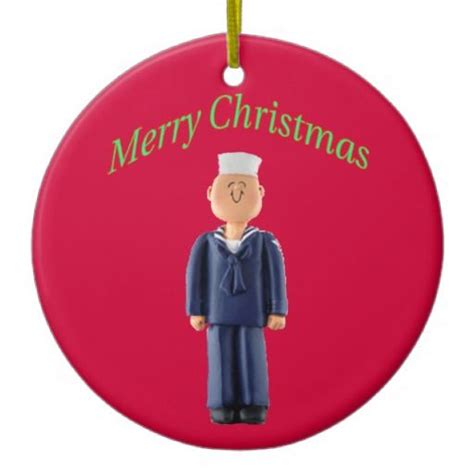 A Christmas Ornament With A Sailor On It