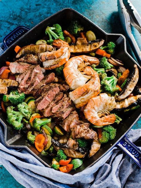 Surf N' Turf Steak and Shrimp Paleo Bowl - Dad With A Pan