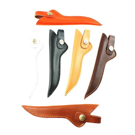 5pcs Professional Hair Scissors Sheath Leather Case Cutting Barber