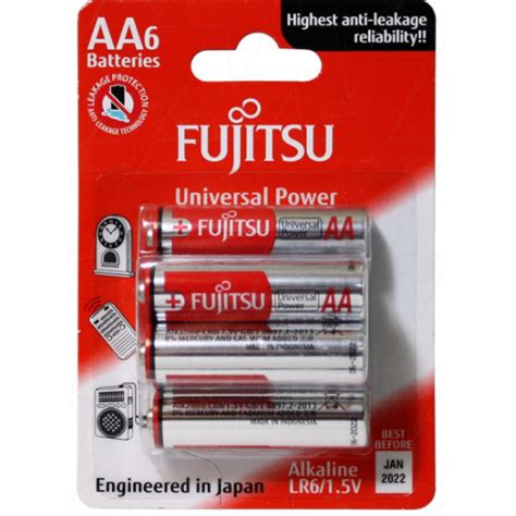 Fujitsu Alkaline Battery Universal Power Aa 6pcs Lr66bfu W Fi Shopee Malaysia