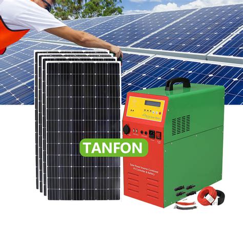 Portable Solar Panel Kit Generator Kw Inverter Battery For Dc And Ac