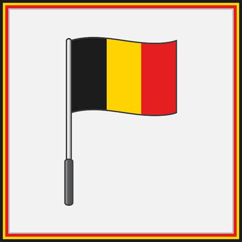 Belgien Flaggen Karikatur Vektor Illustration Flagge Belgiens Flache