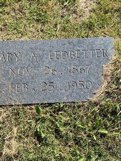 Mary Althea Dink Gregory Ledbetter M Morial Find A Grave