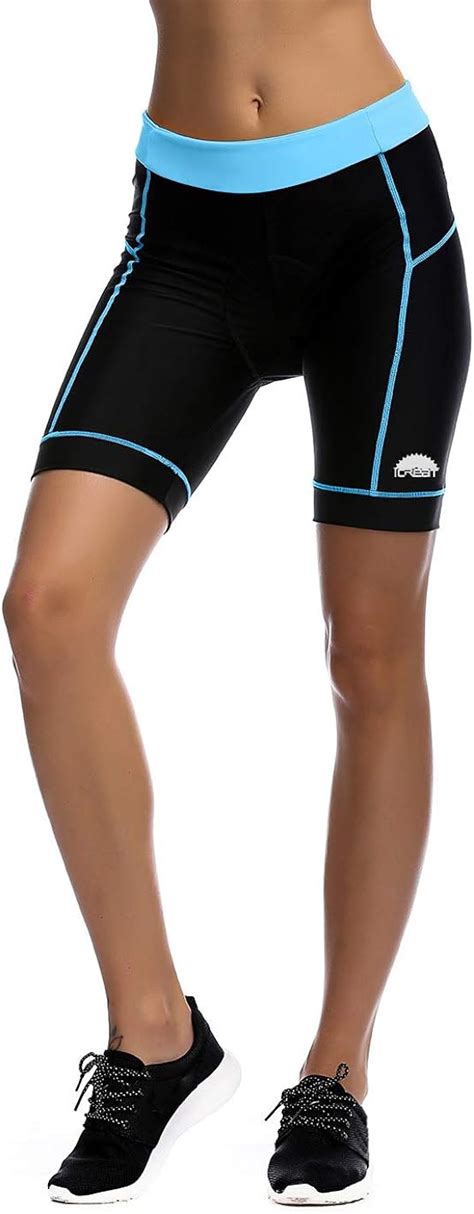 Icreat Damen Radhose Kurz Hosen Für Radsport Mit 4d Sitzhpolster Frauen