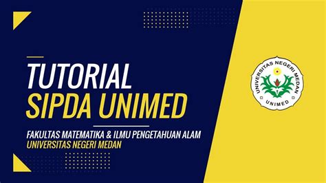 Tutorial Penggunaan Sipda Fmipa Unimed Youtube