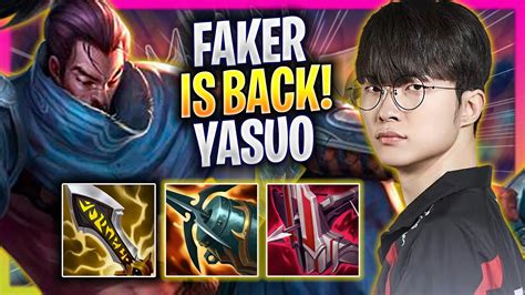 Faker Is Back To Korea Soloq With Yasuo T Faker Plays Yasuo Mid Vs