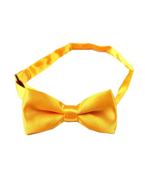 Nœud papillon pour chien ou chat satiné or jaune