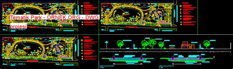 Proje Sitesi Tematik Park Autocad Projesi