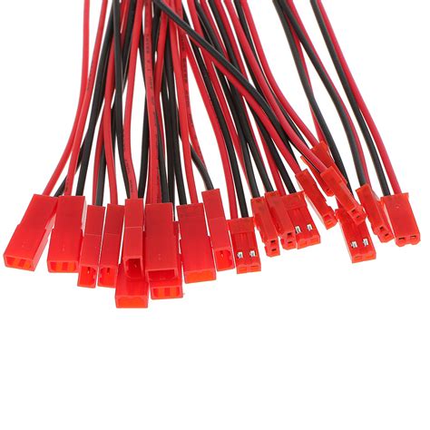 ⚡️buy Maxbell 10 Set Jst 2 Pin Lipo Battery Male Female Connector Plug Cable Wire 10cm At The