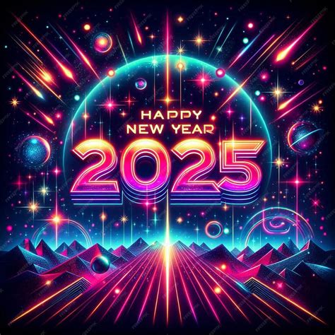 Happy New Year 2025 Background Template 2025 Poster Design Premium Ai