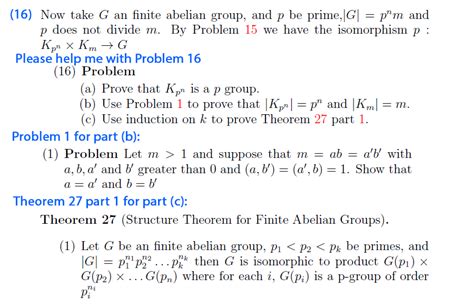 Solved Now Take G An Finite Abelian Group And P Be Prime Chegg