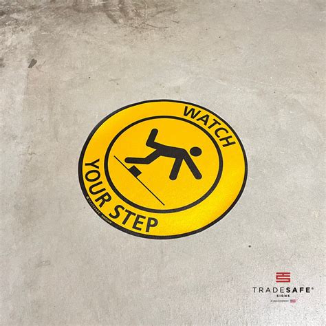 Watch Your Step Sign - Anti-Slip Floor Sticker | TRADESAFE