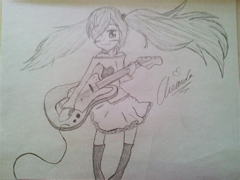 Anime Girl Guitar By Amandalovesfb On Deviantart