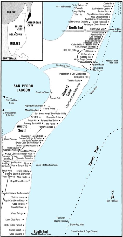 San Pedro Town Belize Maps Ambergris Caye