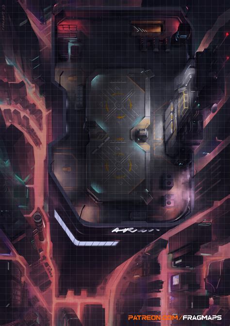 Corporate Rooftop Landing Pads [Battle Map] : r/Carbon2185RPG