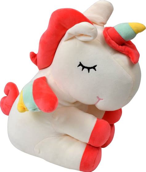 Mumuso Offwhite Unicorn Teddy Bear Soft Plush Toy Cute Design For Kids