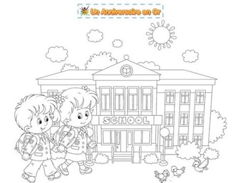 Coloriage Rentr E Scolaire Un Anniversaire En Or