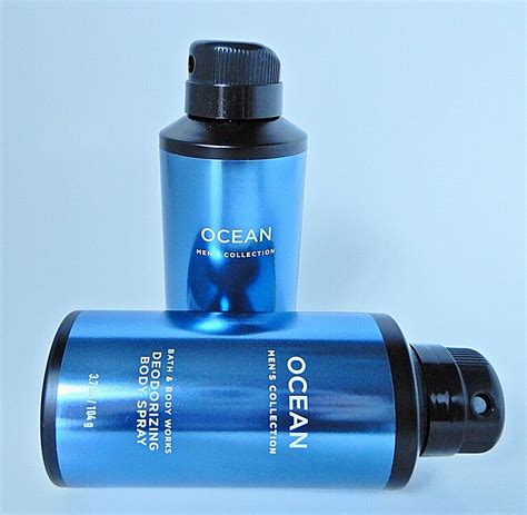 2 Bath And Body Works Ocean Mens Collection Deodorizing Body Spray 3 7