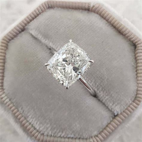 300 Ct Cushion Cut Lab Diamond Engagement Ring Unique Etsy