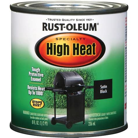 Rust Oleum Satin High Heat Enamel Bbq Black 1 2 Pt Almandoz Hardware Ltd