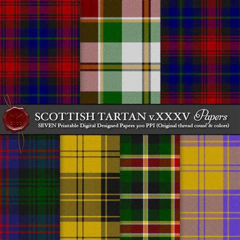 Digital Printable Scottish Tartan Plaid Highland Clan Maclachlan