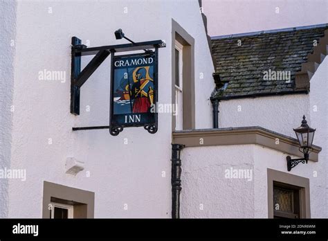 Pub Sign For The Cramond Inn Located At The Heart Of Cramond Village In