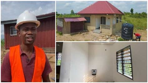man shares inspiring story    built  house  ghana  gh