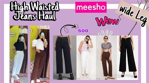 Meesho Bottom Wear Haul High Waisted Jeans Haul Wide Leg Jeans