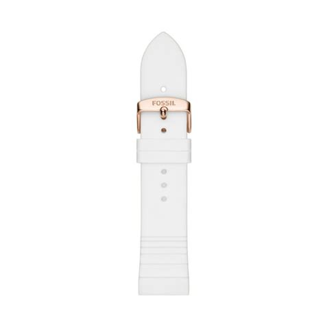 Fossil - Fossil Women's 22mm White Silicone Watch Strap - Walmart.com ...