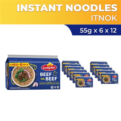 Lucky Me Instant Noodle Soup Beef Na Beef Multipack 55g X 6 X12 Lazada Ph