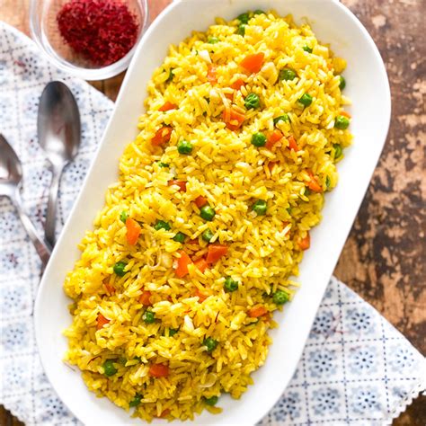 Quick Easy Garlicky Saffron Rice Minute One Pan Recipe